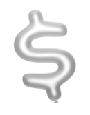 Silver Dollar Sign Balloon